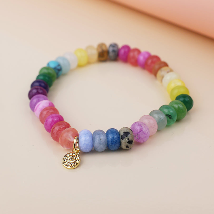 Neon Rainbow Stone Bracelet