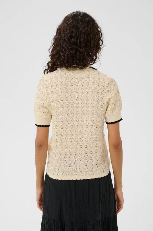 RonetteSZ Polo Cardigan Style Turtledove Top