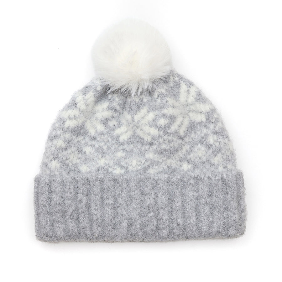 Erica Grey Cosy Scandi Starflower Bobble Hat