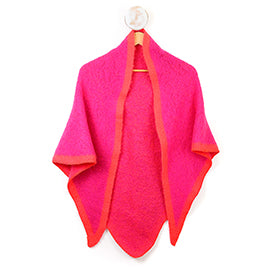 Audrey Triangle Bright Pink Scarf