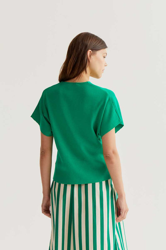 CF Green Cardigan Style Top