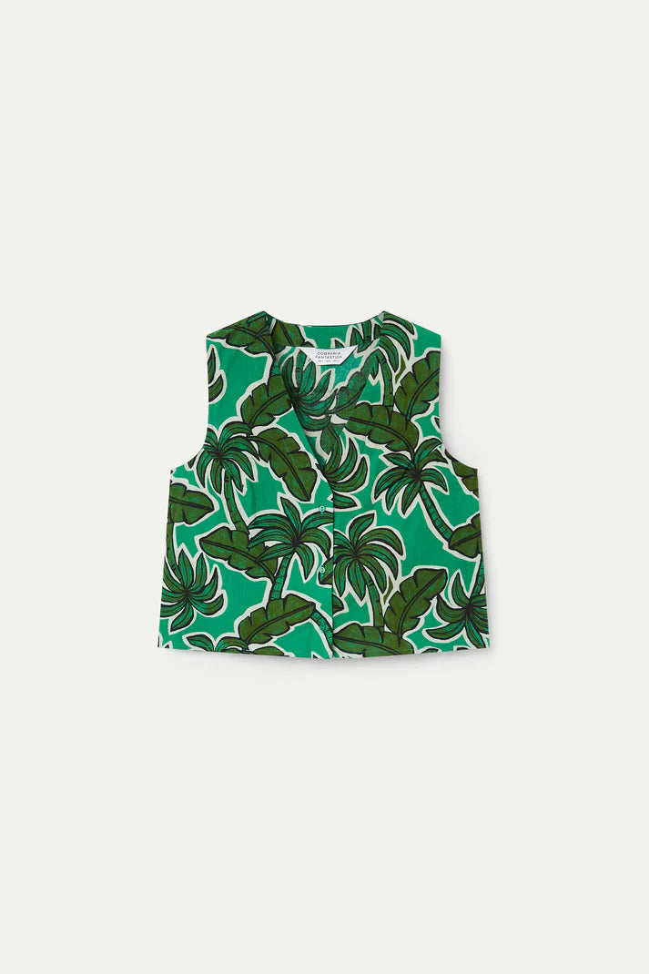 CF Vest with Palm Tree Print