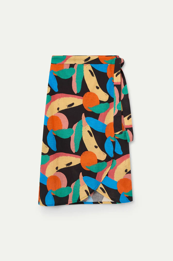 Midi Skirt with Tutti Frutti Big Print