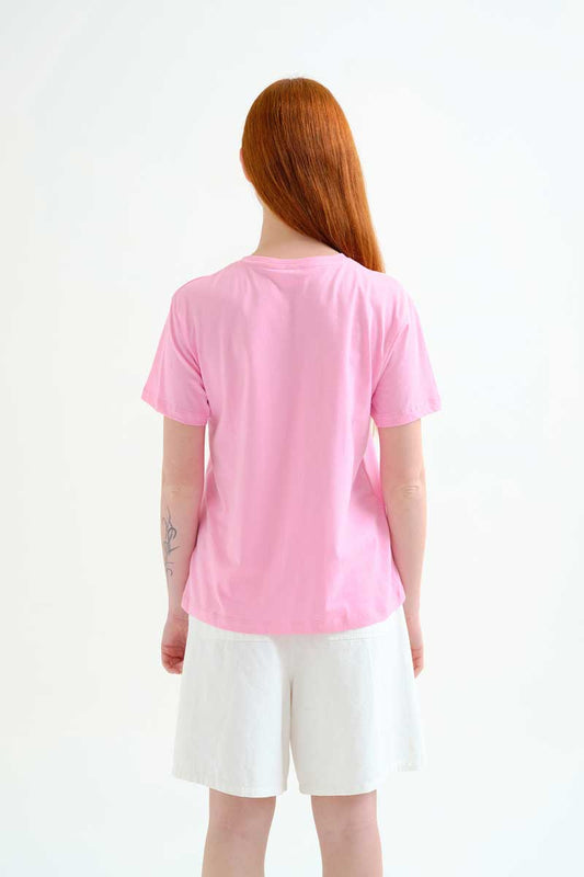 T-shirt with Palm Tree Embroidery