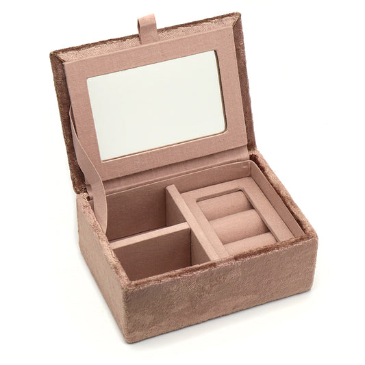 Fawn Embroidered Pheasant Velvet Jewellery Box