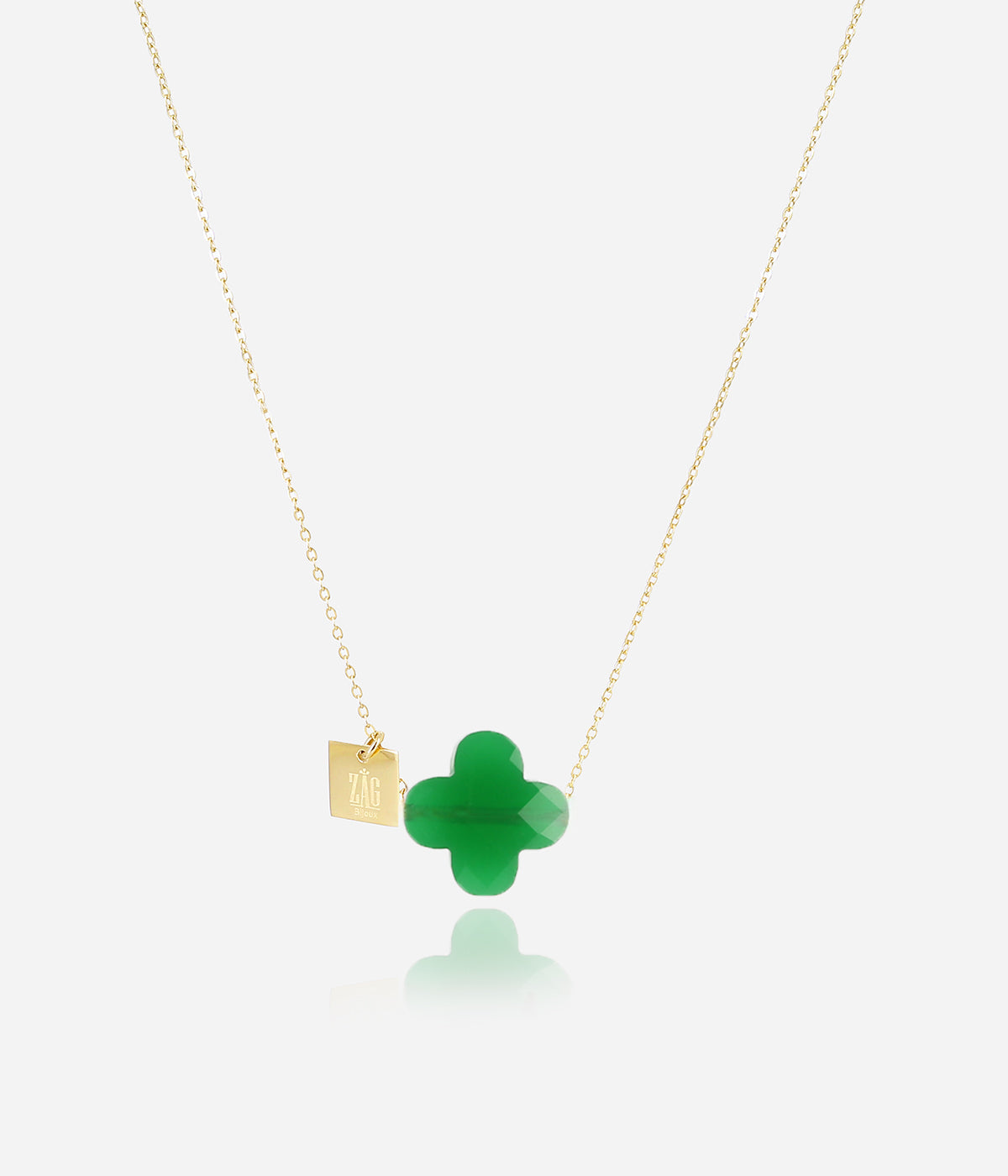 Green Clover Gold Necklace