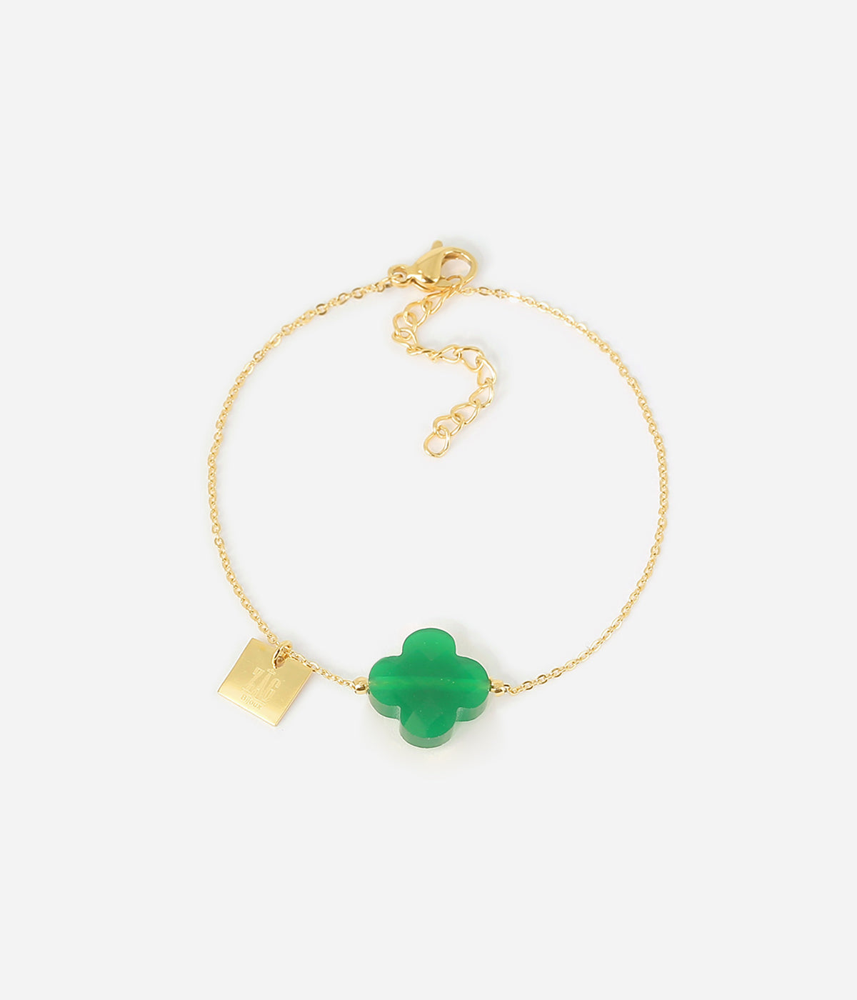 Green Clover Gold Bracelet