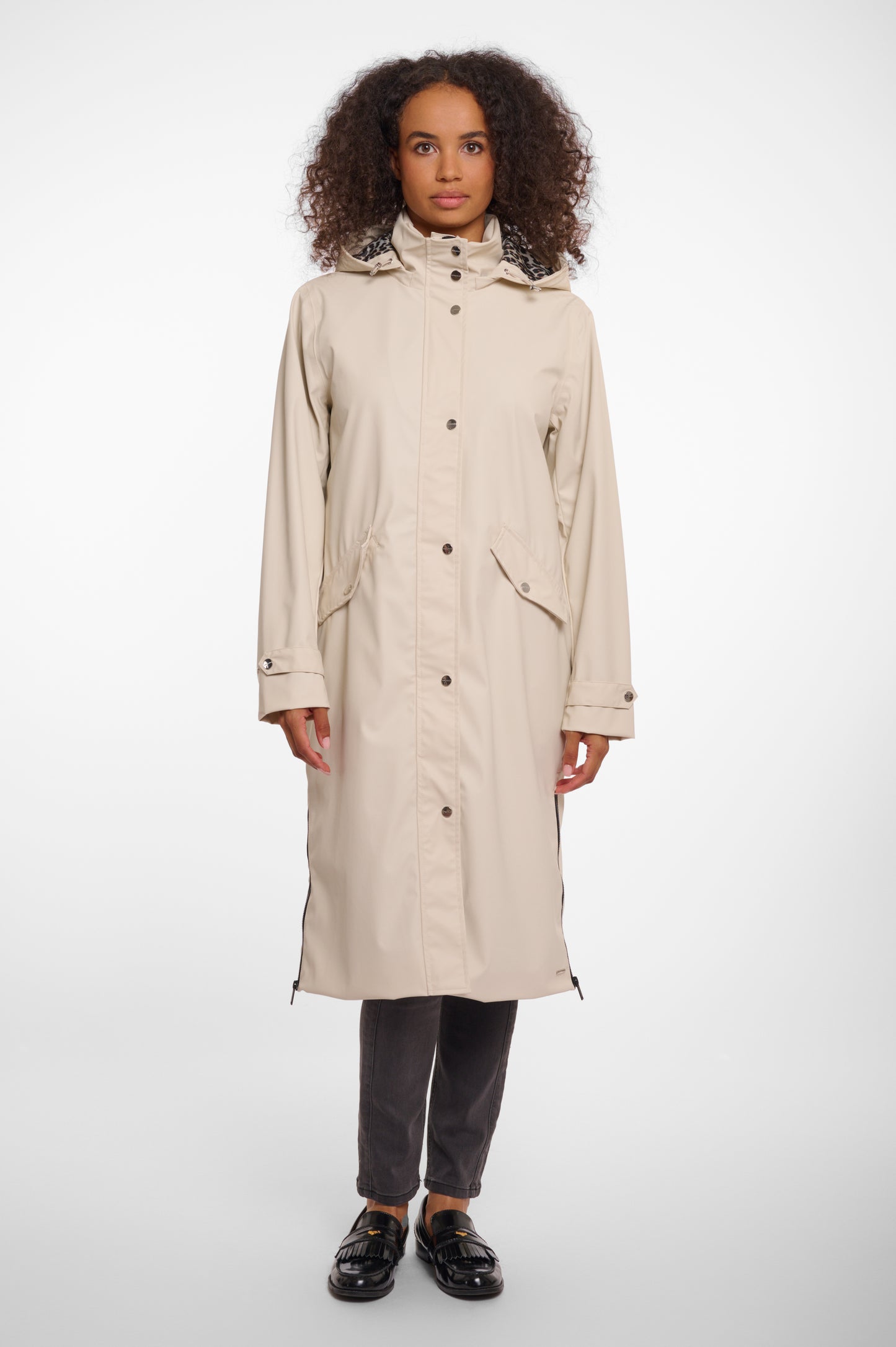 India Long Raincoat Birch