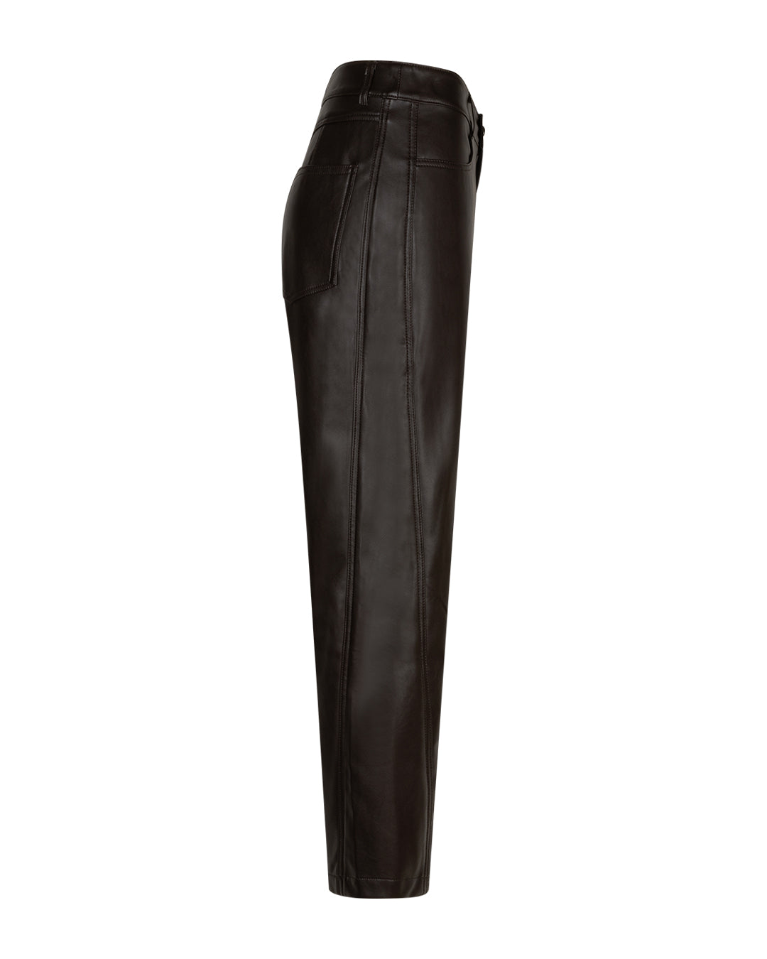 Caitlina Faux Leather Trousers Espresso L28