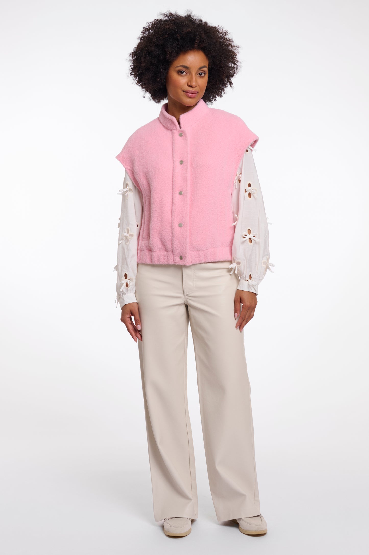 Teuntje Boxy Waistcoat Cotton Candy