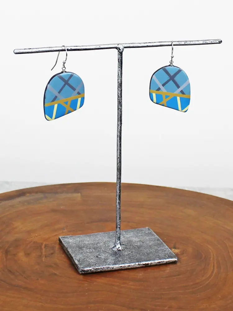 Blue Resin Earrings