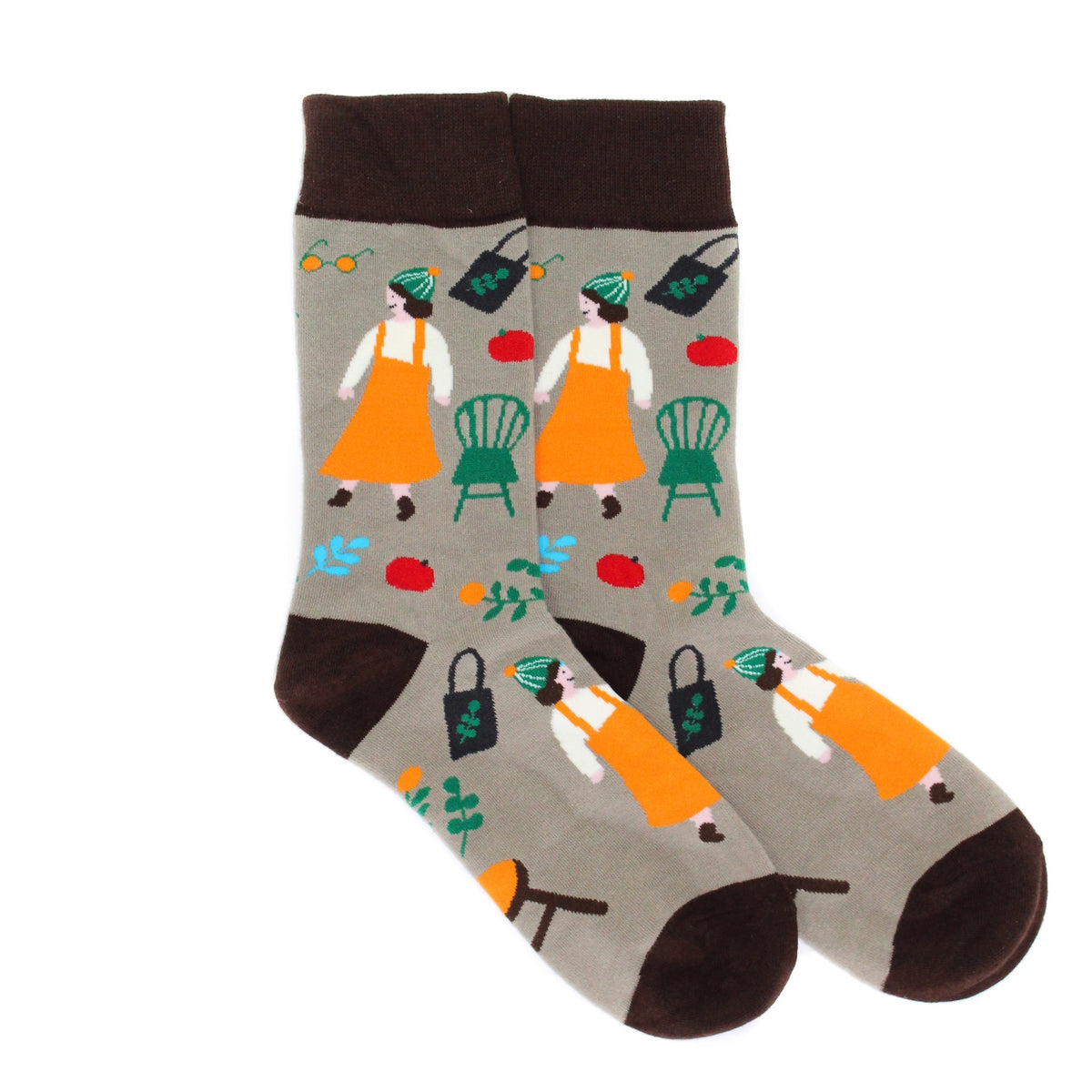 Lucky Pair Socks - Folk Art