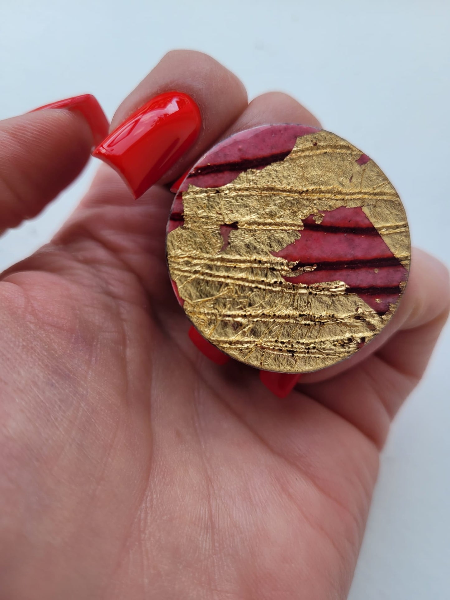 Ró Ring Large Pink & Gold
