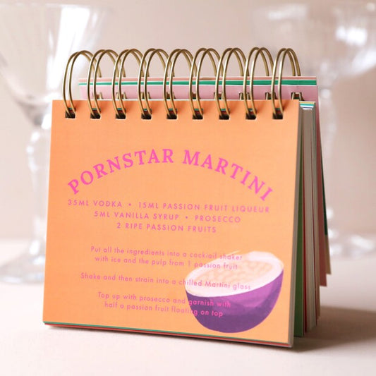 Cocktail Recipe Desktop Flip Chart