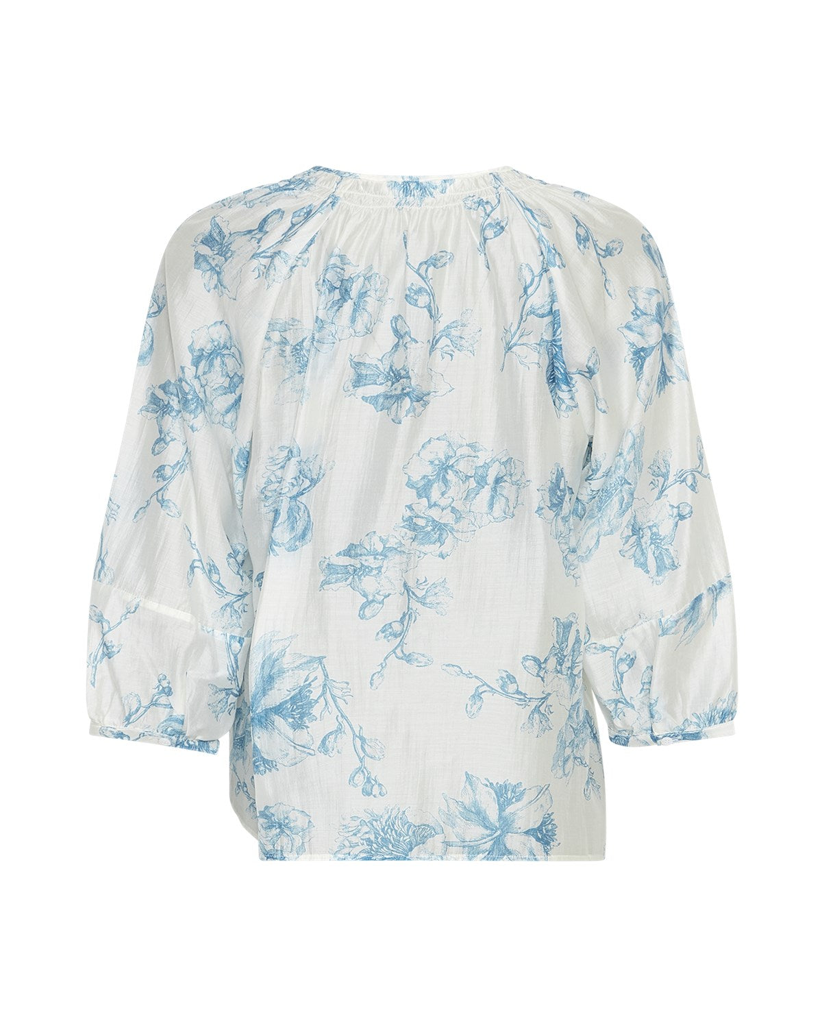 MSCH Evangelia 3/4 Top Blue Flower