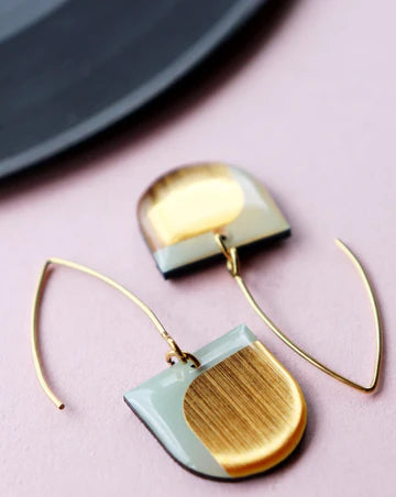 DEE (light blue and gold) Earrings