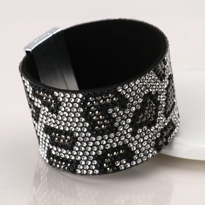 Silver Mix Animal Print Cuff