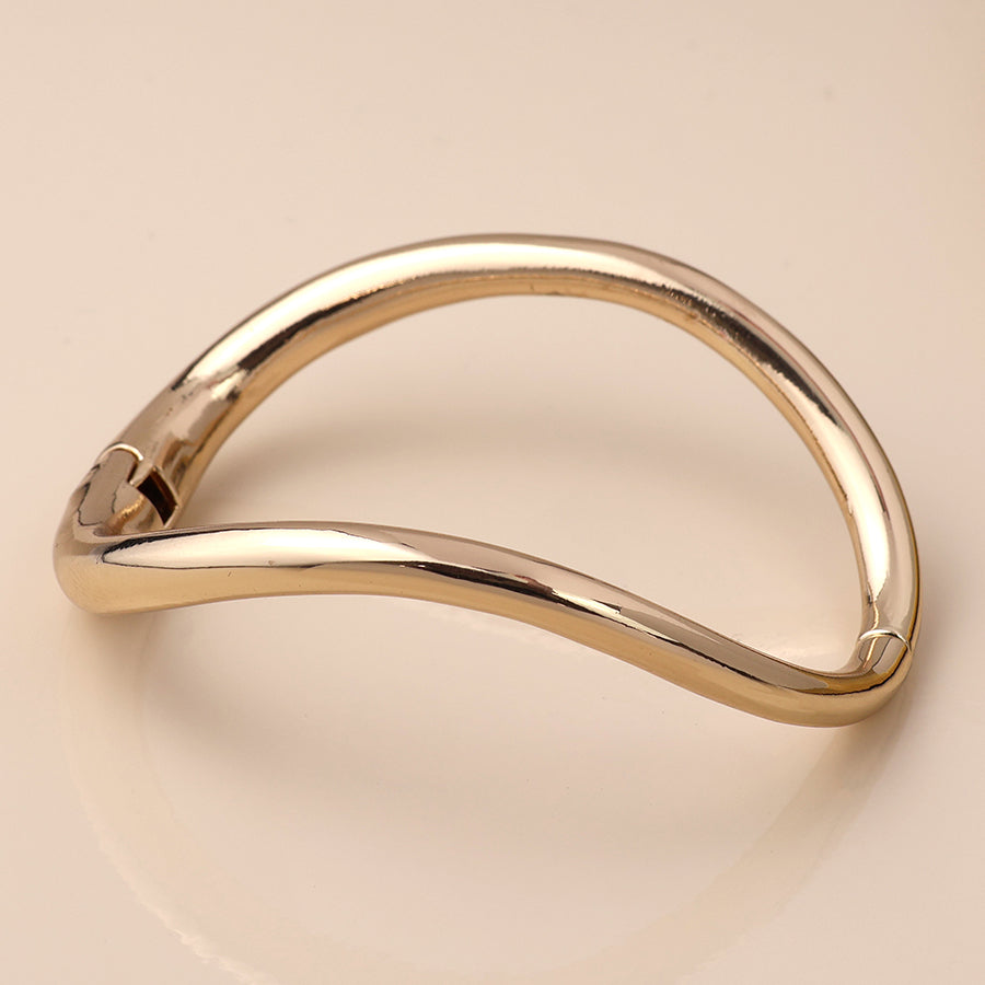 Simple Faux Gold Curve Bangle