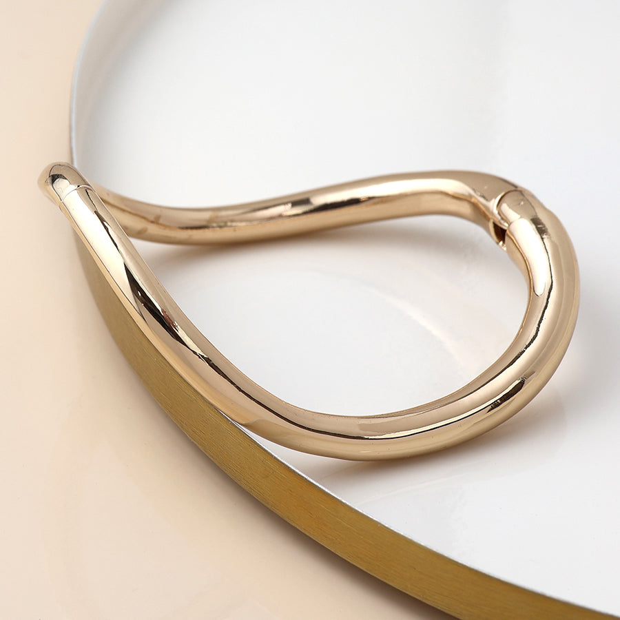 Simple Faux Gold Curve Bangle