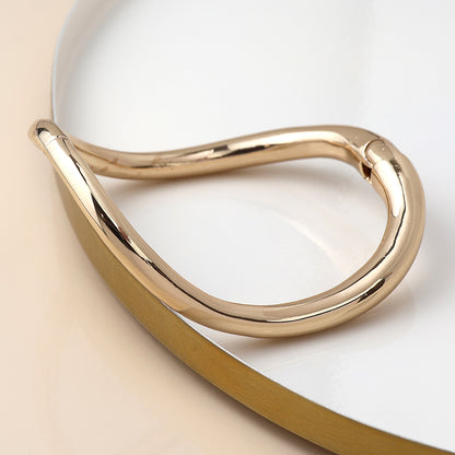Simple Faux Gold Curve Bangle