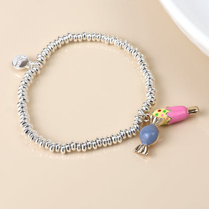 Silver Plated Lolly and Sweet Charm Bracelet