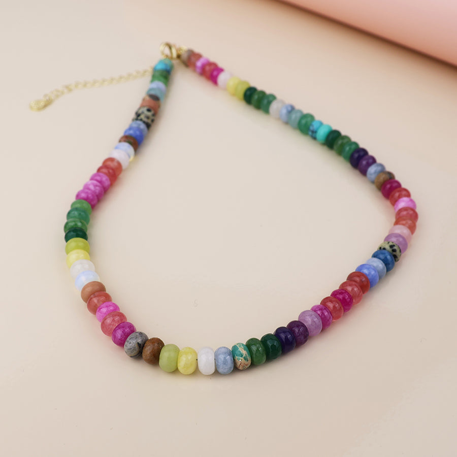 Neon Rainbow Stone Necklace