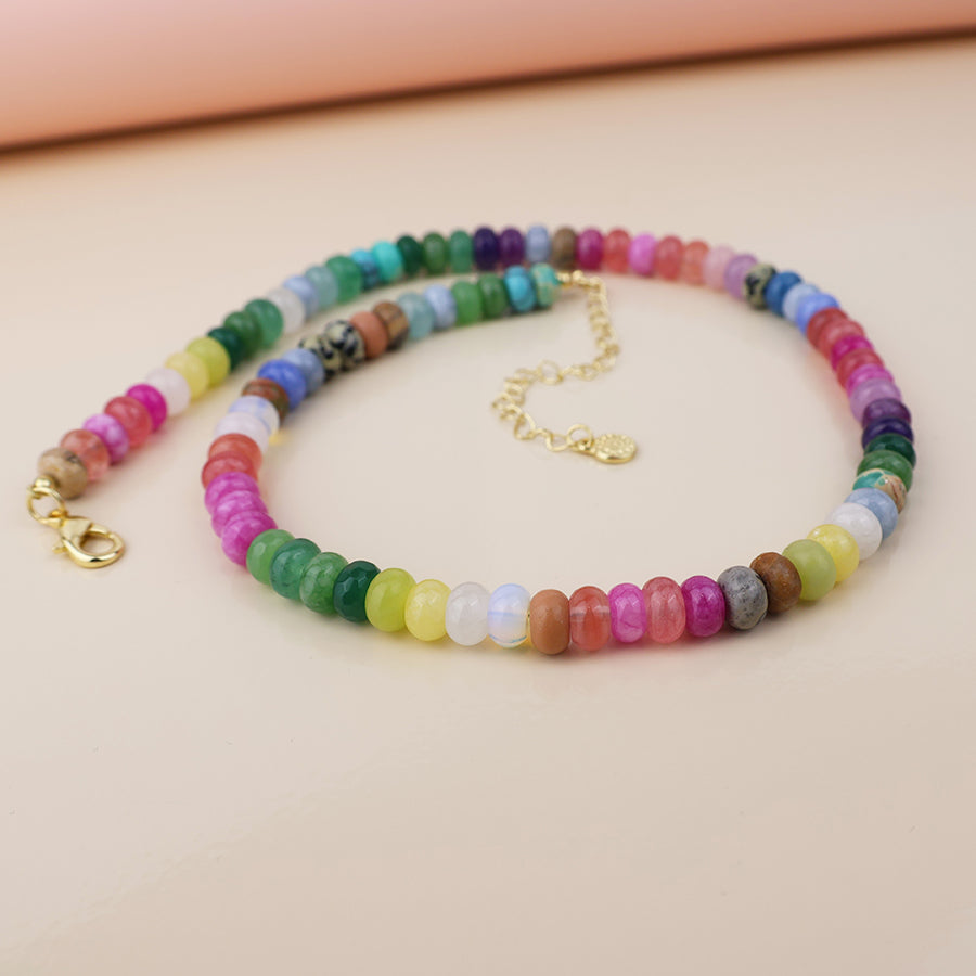 Neon Rainbow Stone Necklace