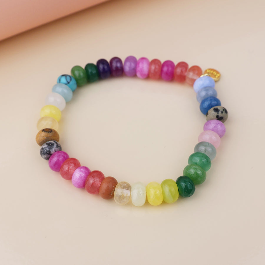 Neon Rainbow Stone Bracelet