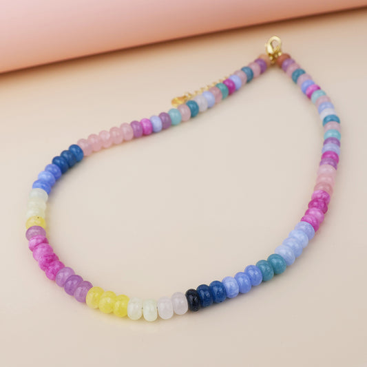Pastel Brights Rainbow Stone Necklace