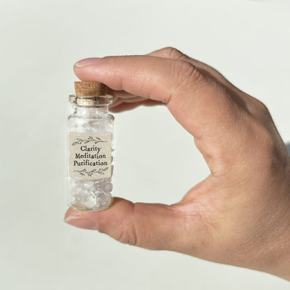 Bottle of Crystals - Clear Quartz