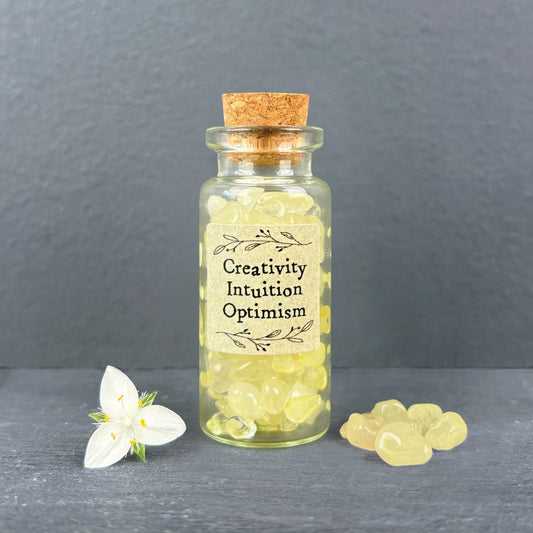 Bottle of Crystals - Yellow Aventurine