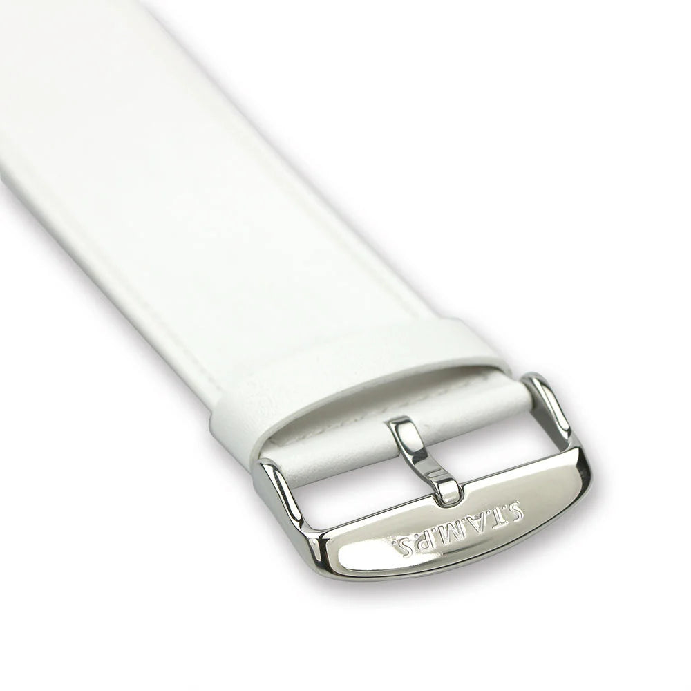 S.T.A.M.P.S. Watch Strap - Classic Leather White