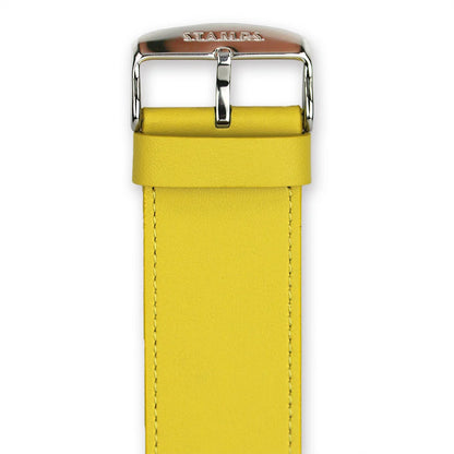 S.T.A.M.P.S. Watch Strap - Classic Leather Yellow Pantone
