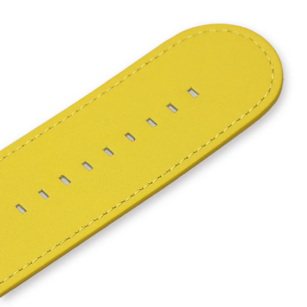 S.T.A.M.P.S. Watch Strap - Classic Leather Yellow Pantone