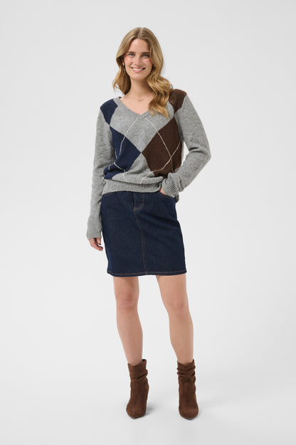 CRHope Knit Pullover Grey Melange