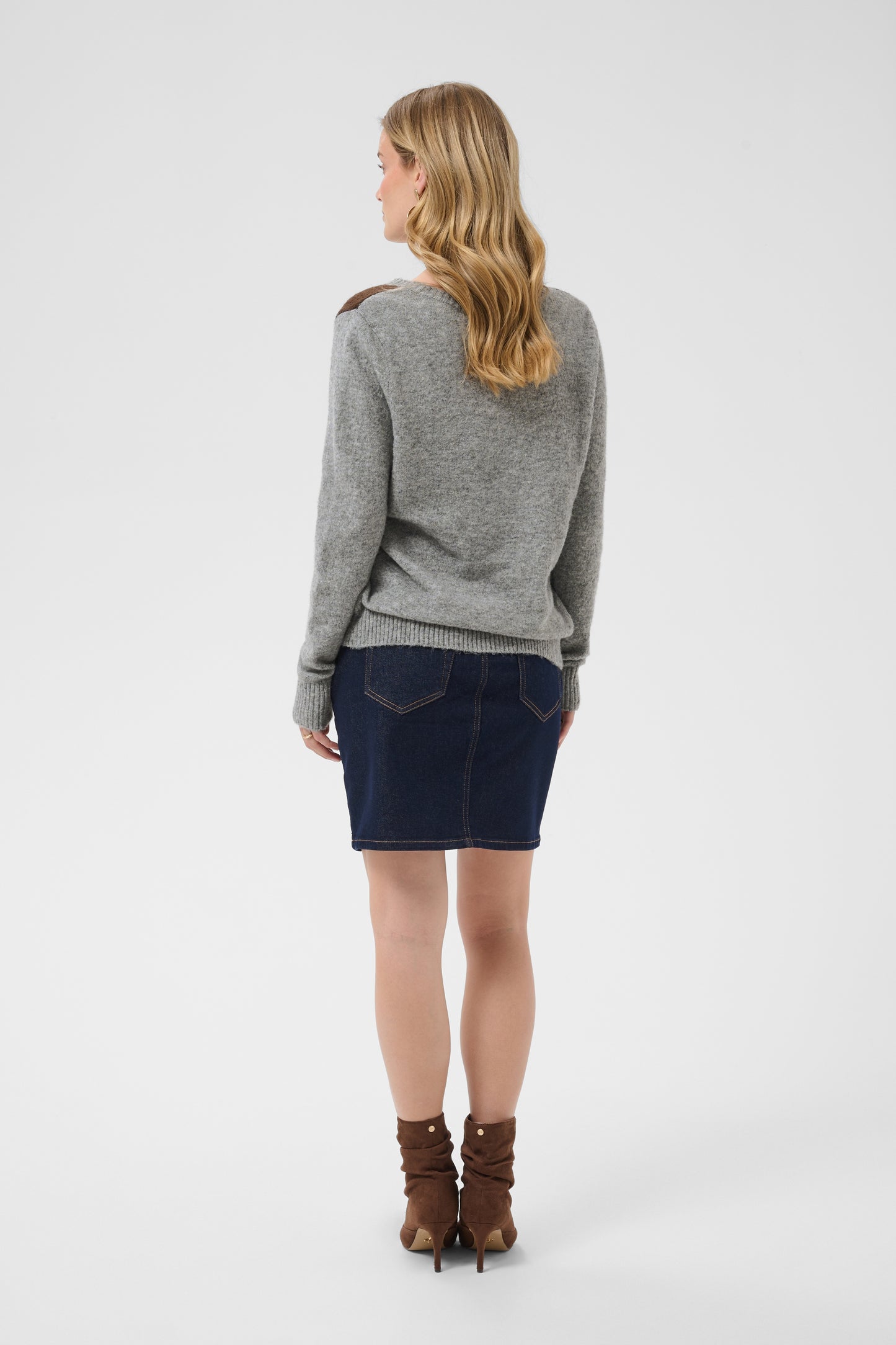 CRHope Knit Pullover Grey Melange