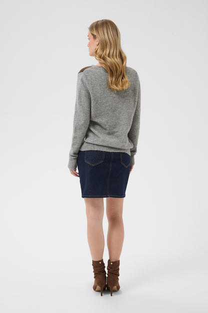 CRHope Knit Pullover Grey Melange