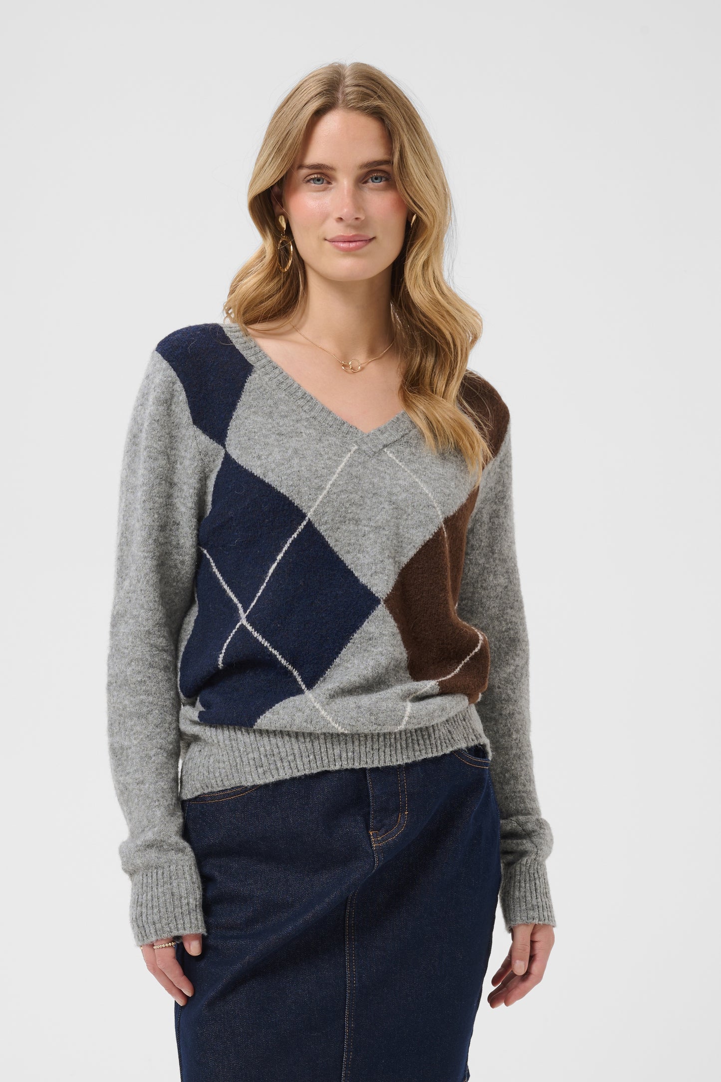 CRHope Knit Pullover Grey Melange