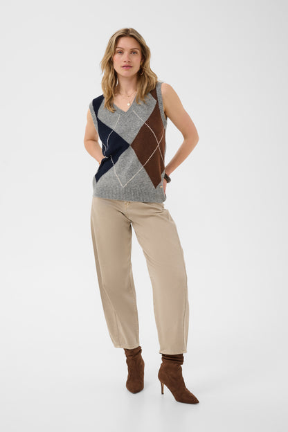 CRHope Knit Slipover Grey Melange