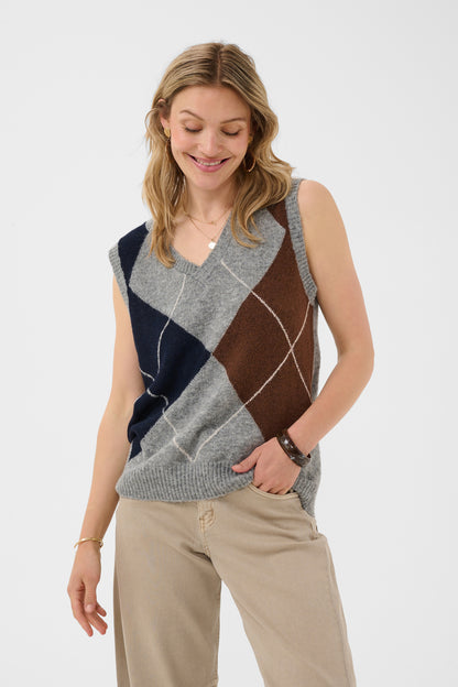 CRHope Knit Slipover Grey Melange