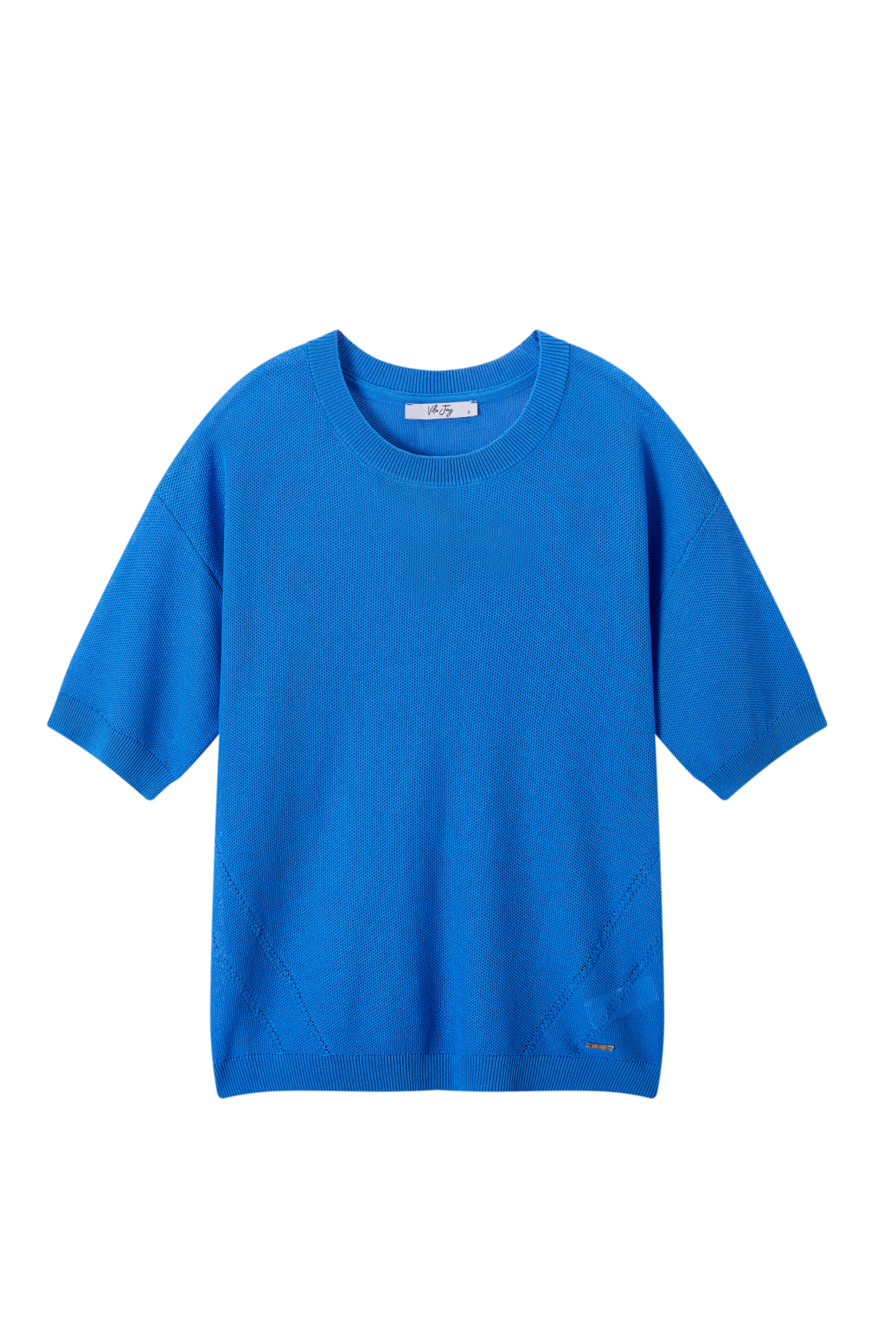 Lara-L-11-T Sleeveless Knitted Top Blue