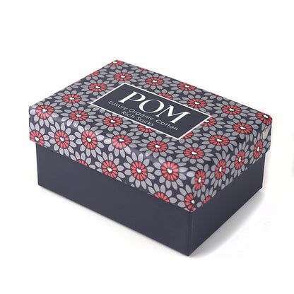 Bold Floral Navy/Green/Purple Boxed Set Recycled Cotton Blend Socks