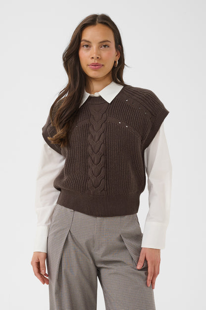 TruneSZ Vest Chocolate Brown