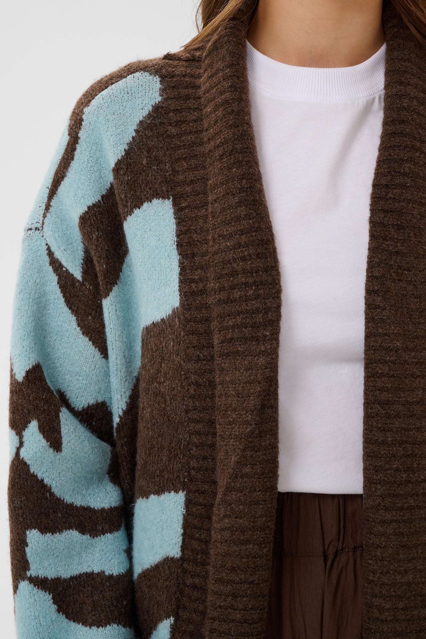 MallieSZ Open Cardigan Dark Earth