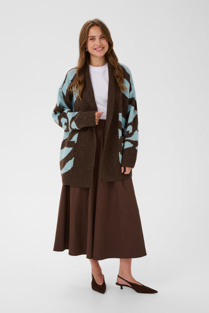 MallieSZ Open Cardigan Dark Earth
