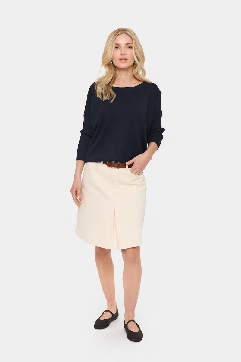 MilaSZ R-Neck Pullover Nigh Sky