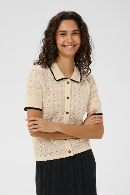 RonetteSZ Polo Cardigan Style Turtledove Top