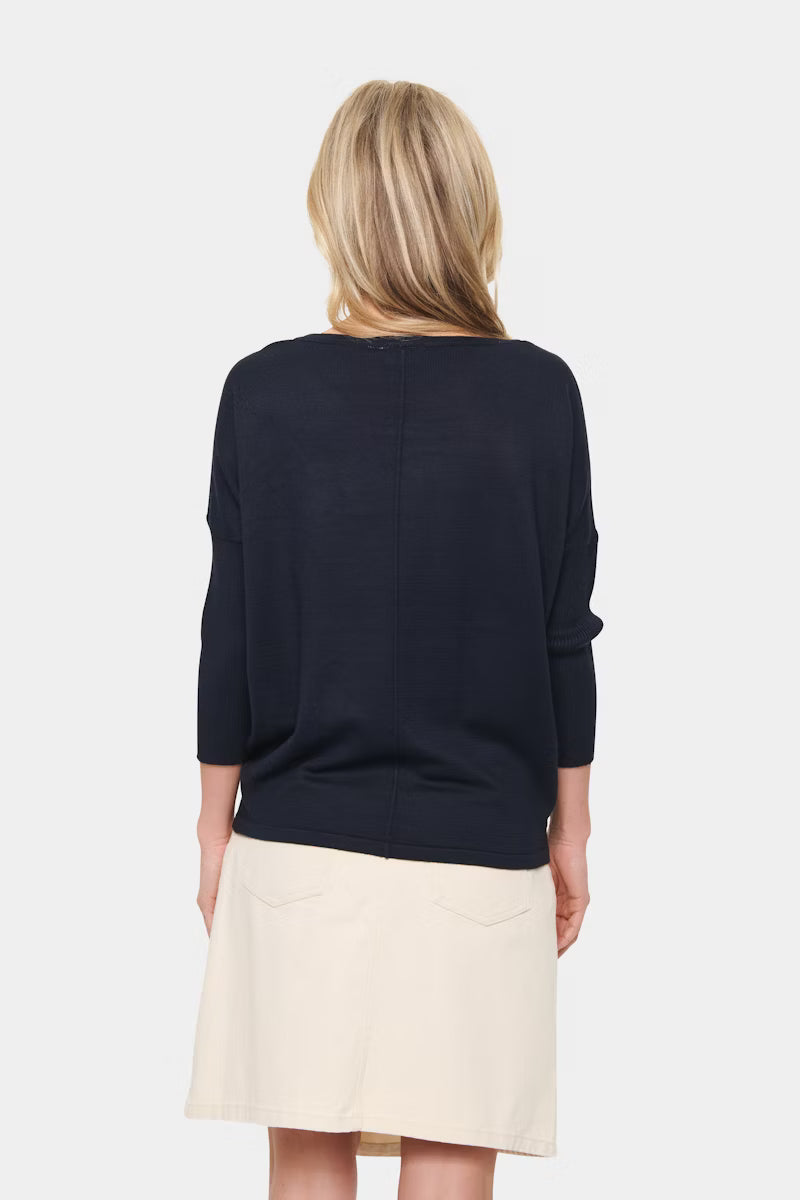 MilaSZ R-Neck Pullover Nigh Sky