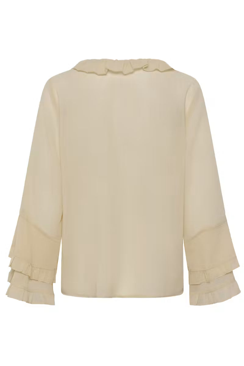 CRFlouncy Blouse Oatmeal