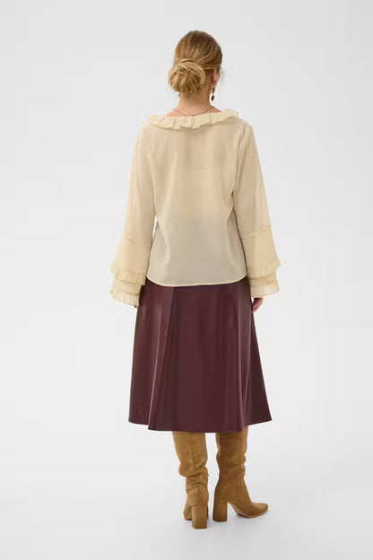 CRFlouncy Blouse Oatmeal